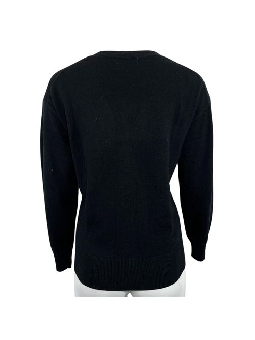 WOMEN'S V NECK CARDIGAN BLACK ESSENTIEL STUDIO | LMD021NERO